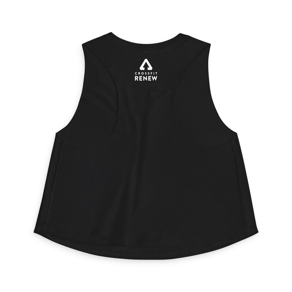 Crop Top — Neon "Everyone and Everyone for Anyone" Graphic Active Tank
