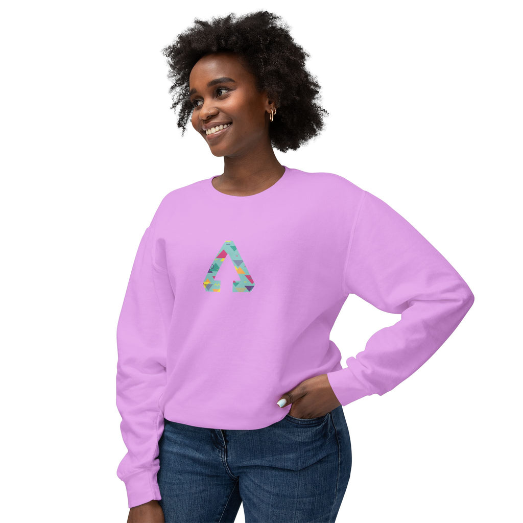 90s Vibes Triangle Bright Crewneck Sweatshirt