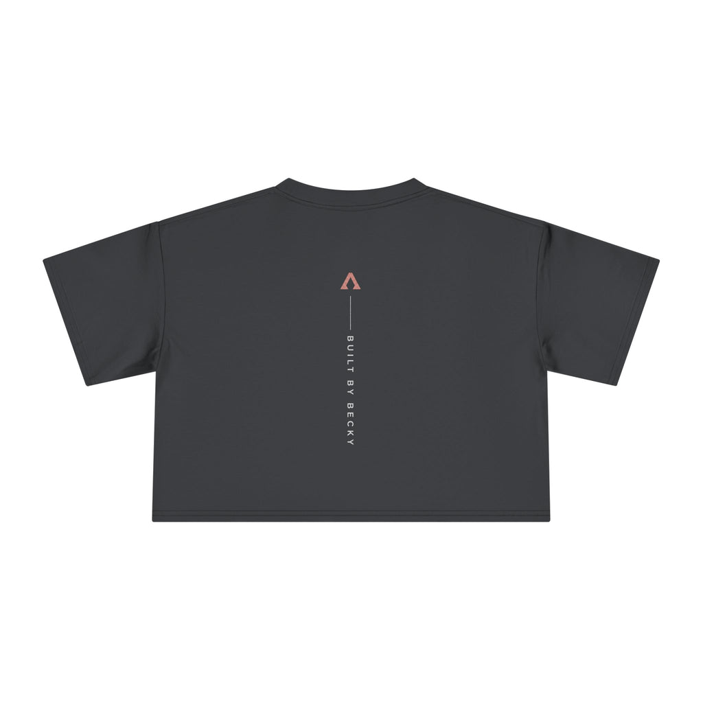 Built by Becky Women's Crop Tee — 'Renew' Logo Fitness Top