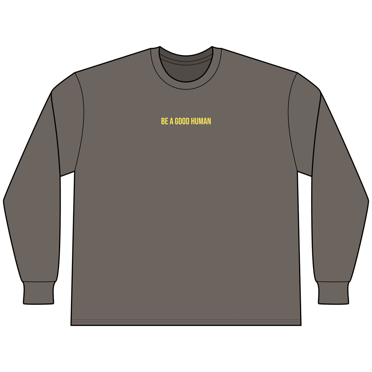 Be A Good Human — Stacked Triangle Long Sleeve
