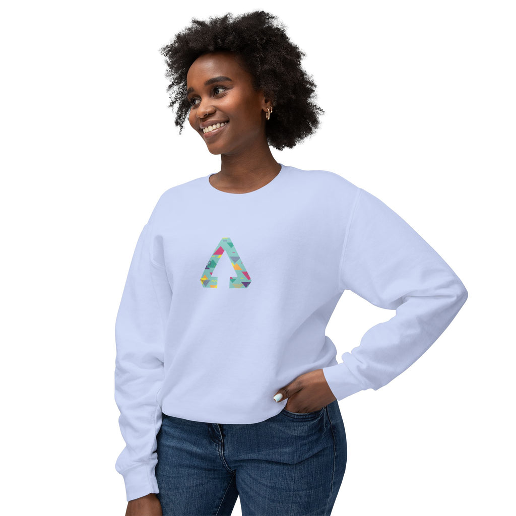 90s Vibes Triangle Bright Crewneck Sweatshirt