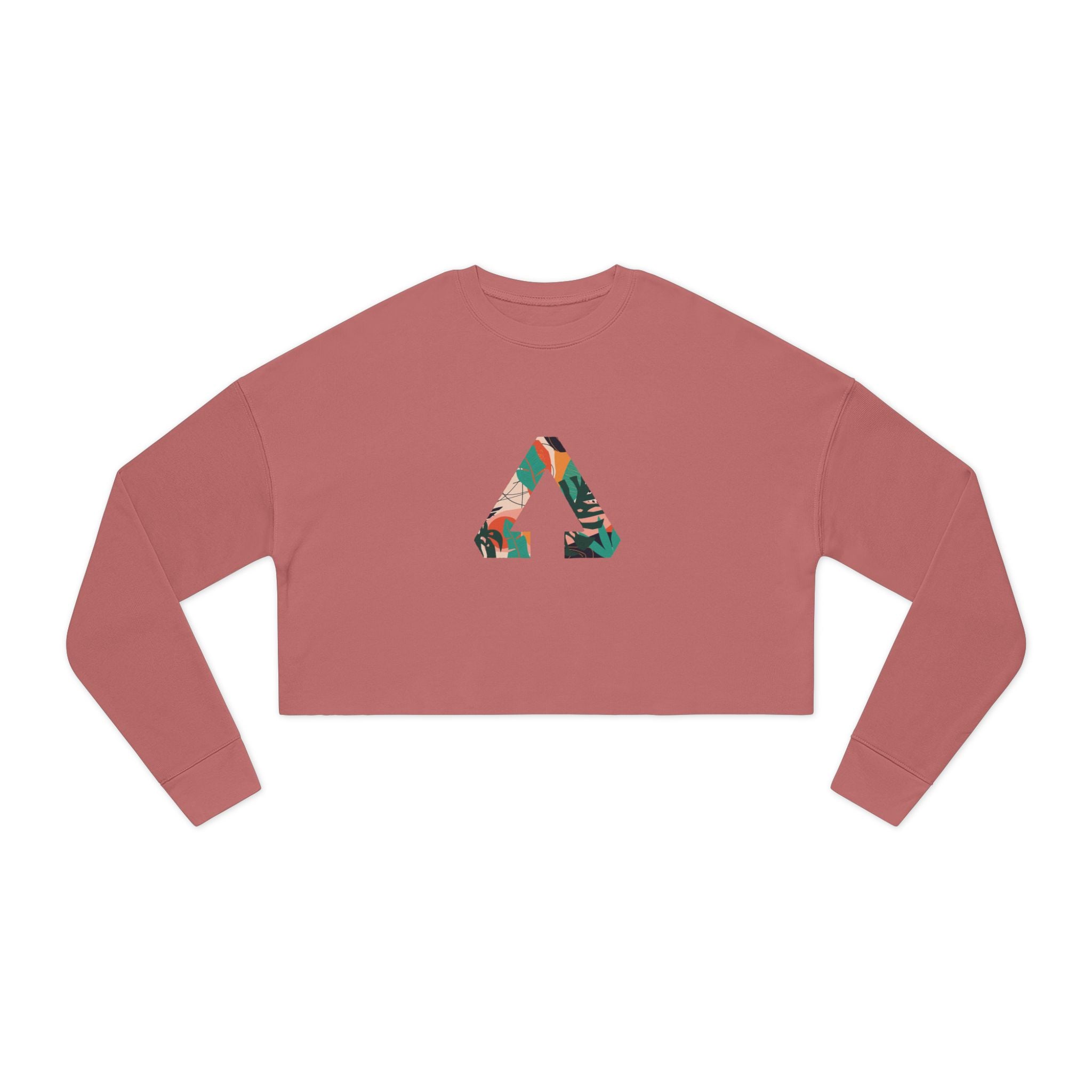 Floral Triangle Cropped Sweatshirt