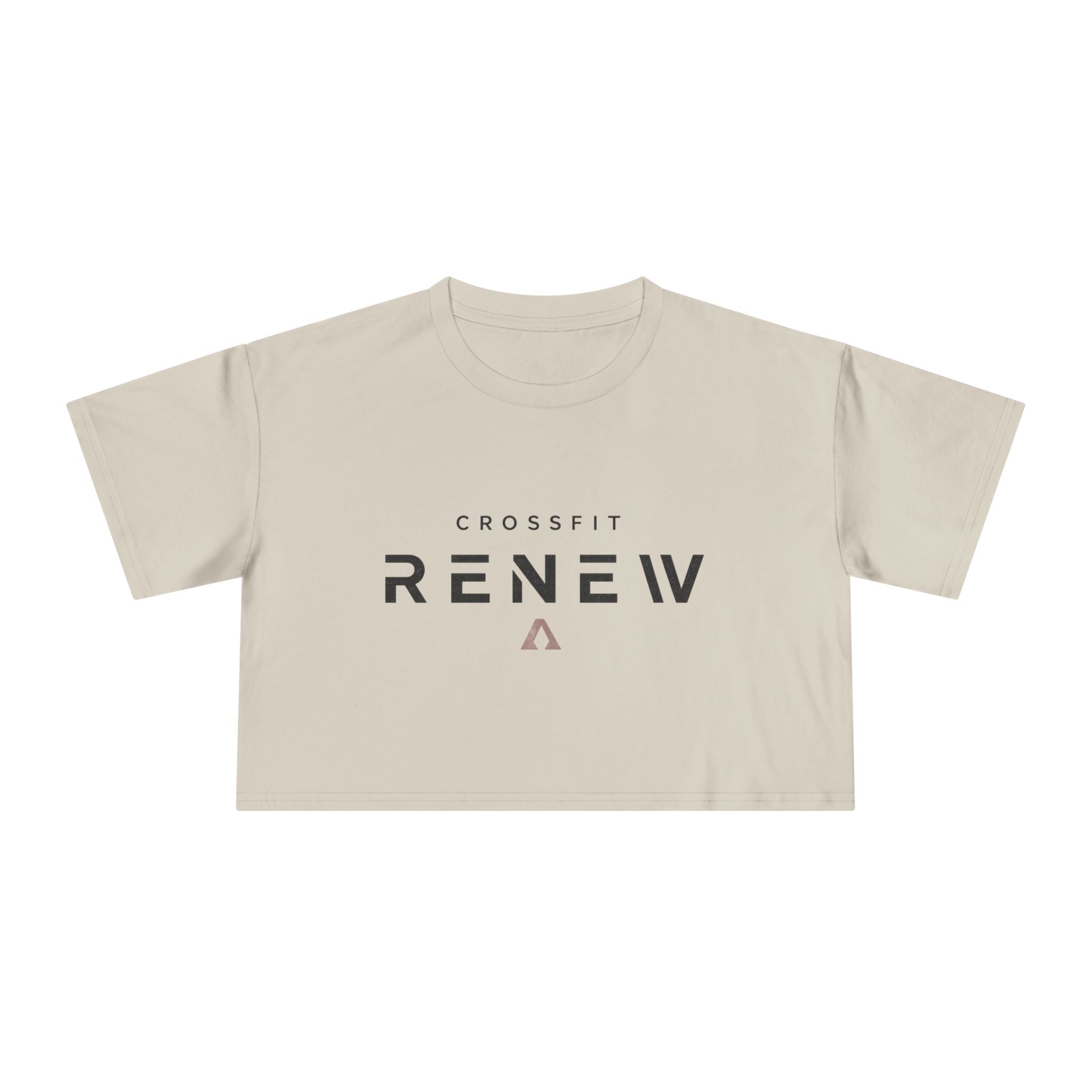 Built by Becky Women's Crop Tee — 'Renew' Logo Fitness Top