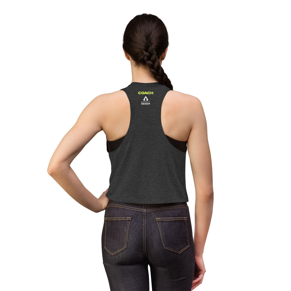 Crop Top — Neon "Everyone and Everyone for Anyone" Graphic Active Tank