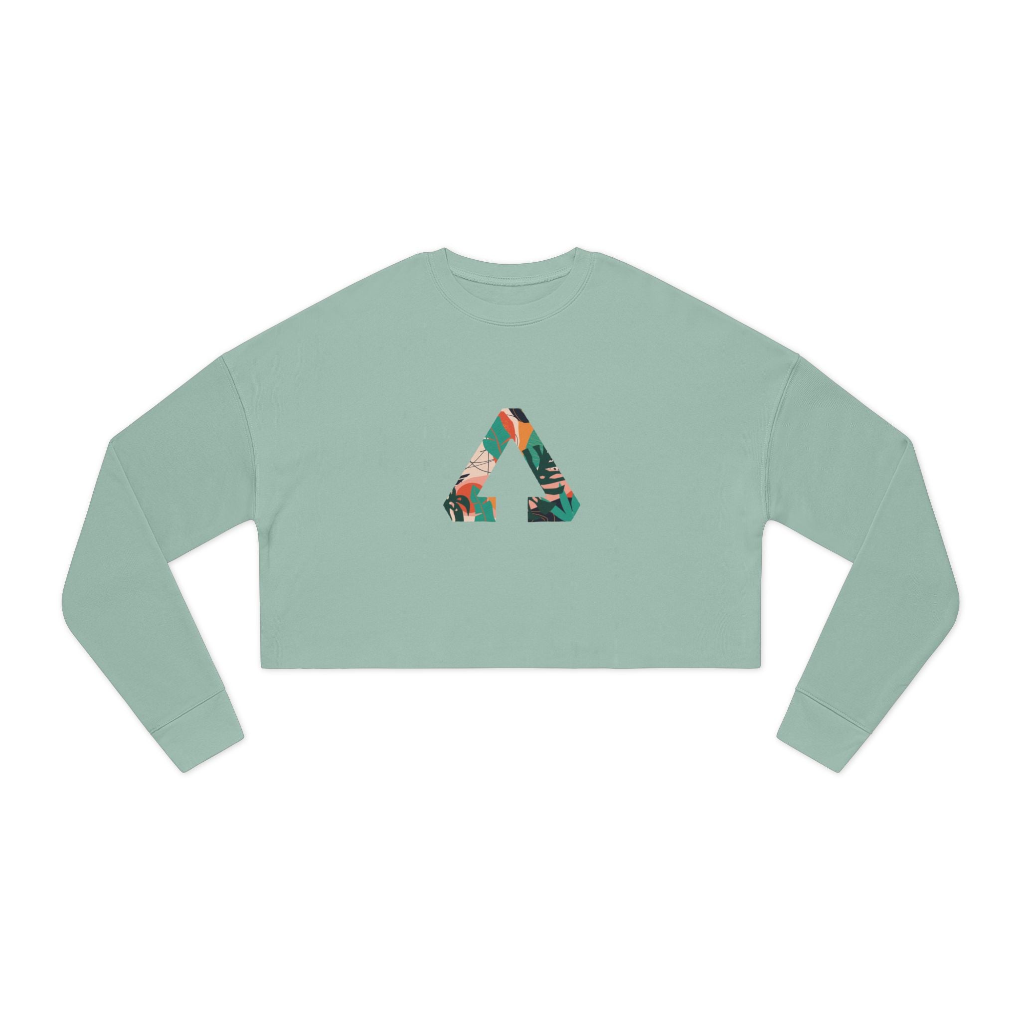 Floral Triangle Cropped Sweatshirt