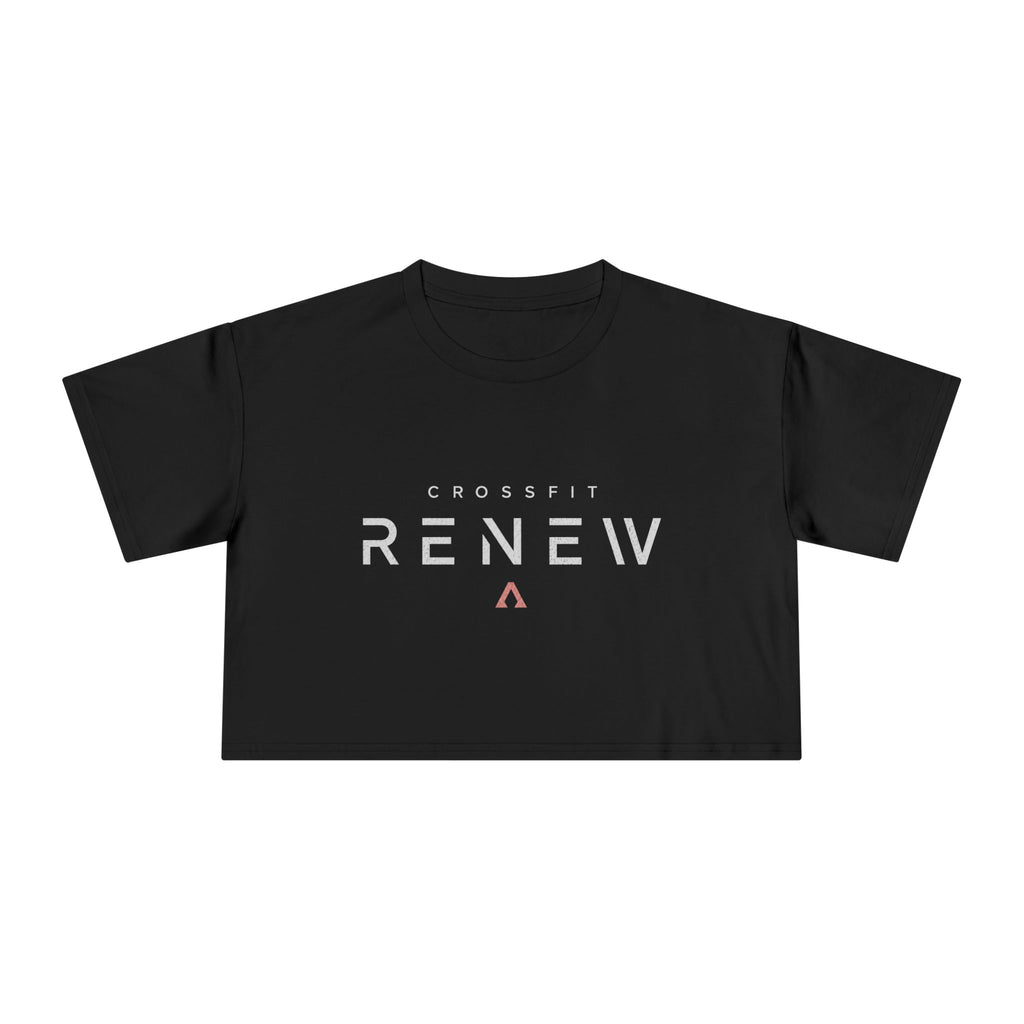 Built by Becky Women's Crop Tee — 'Renew' Logo Fitness Top