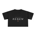 Built by Becky Women's Crop Tee — 'Renew' Logo Fitness Top