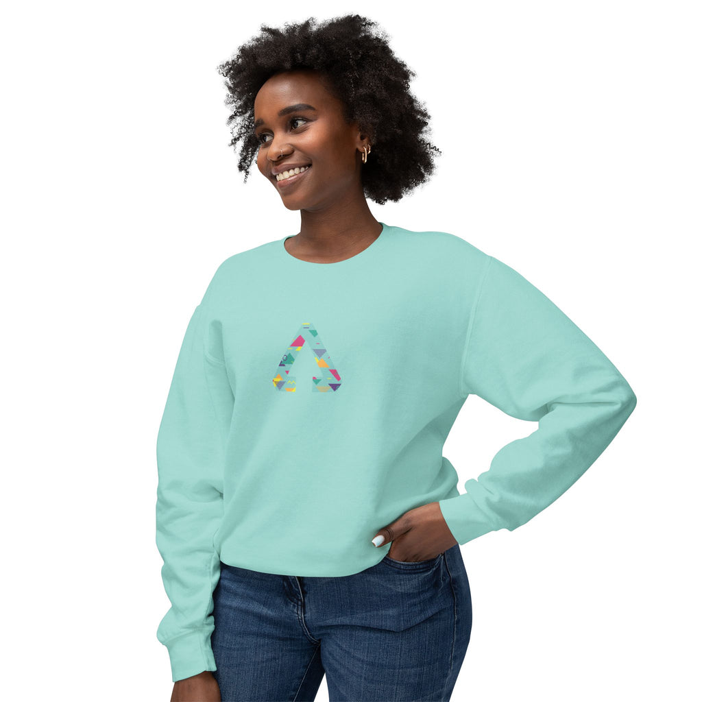 90s Vibes Triangle Bright Crewneck Sweatshirt