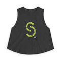 Crop Top — Neon "Everyone and Everyone for Anyone" Graphic Active Tank