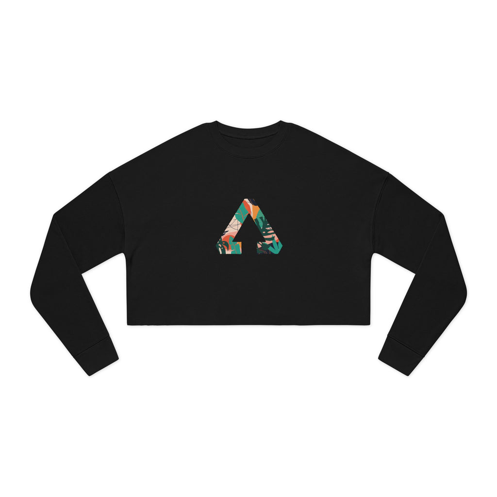 Floral Triangle Cropped Sweatshirt