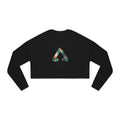 Floral Triangle Cropped Sweatshirt