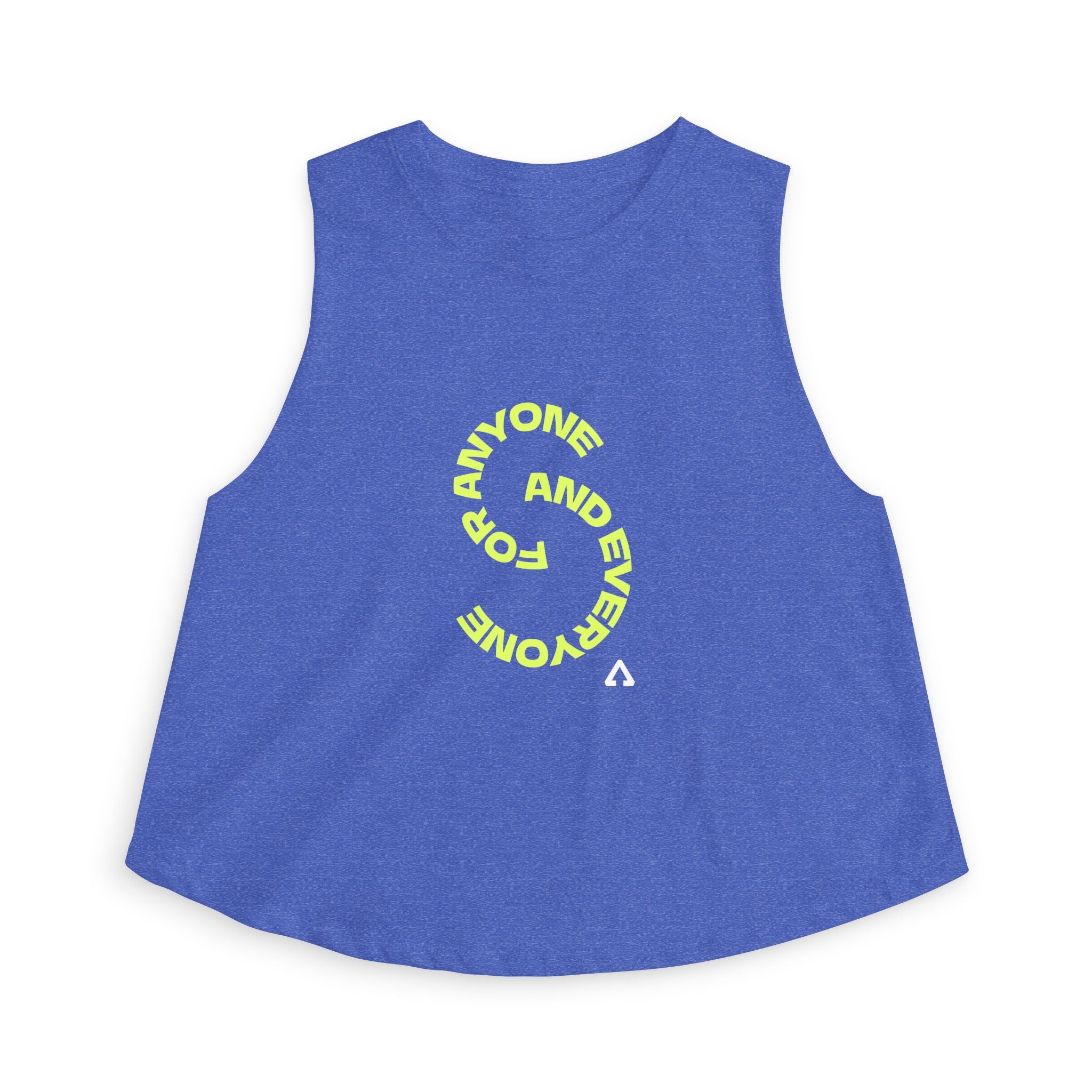 Crop Top — Neon "Everyone and Everyone for Anyone" Graphic Active Tank