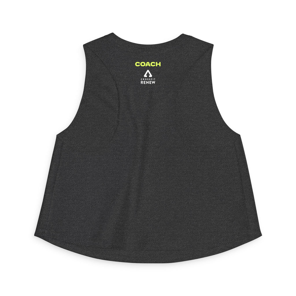 Crop Top — Neon "Everyone and Everyone for Anyone" Graphic Active Tank